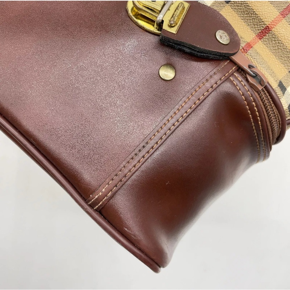 Authentic Burberry Nova check Leather and PVC Horse Shadow Boston bag/travel bag - Picture 8 of 15